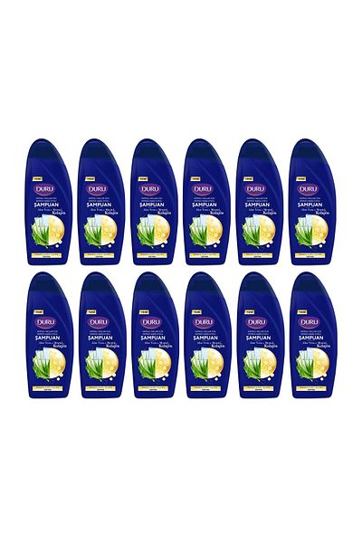 Duru Aloe Vera and Menthol Collagen Shampoo - Effective Against Dandruff, 12 x 500 Ml