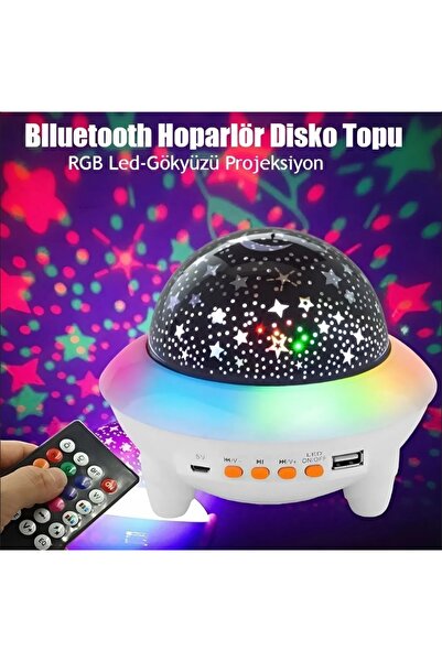 Tastech YILDIZ IŞIKLI TAVAN AYDINLATMA BLUETOOTH HOPARLÖR STARRY PROJEKTÖR MP3 MÜZİK ÇALAR DİSKO TOPU