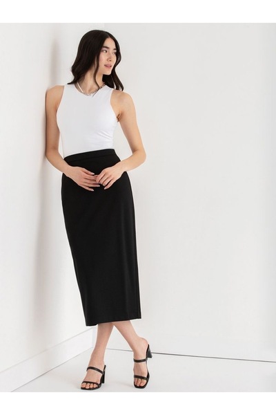 CNG MODA Modal υφασμάτινη φούστα με σχισμή