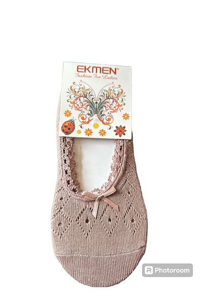 EKMEN ÇORAP Дантелени памучни чорапи балерина