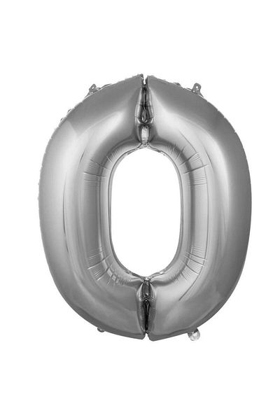 parti sürprizi 36 cm Silver Foil Balloon - 0 FiGures, 1 Piece