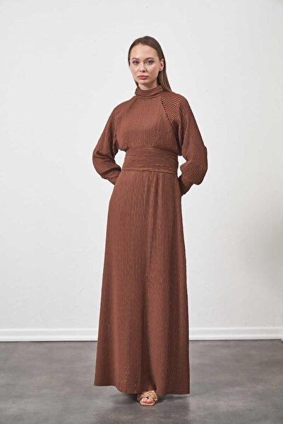 Mevra Pleated Dress Coffee