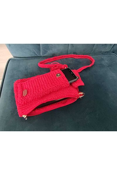 Handmade red bag