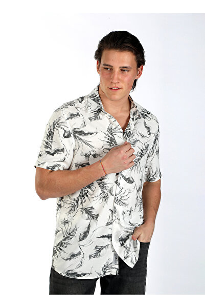 Lee Cooper Ανδρικό πουκάμισο εκρού - κανονική εφαρμογή, 242 LCM, 241003 ΓΙΑΣΟΛ