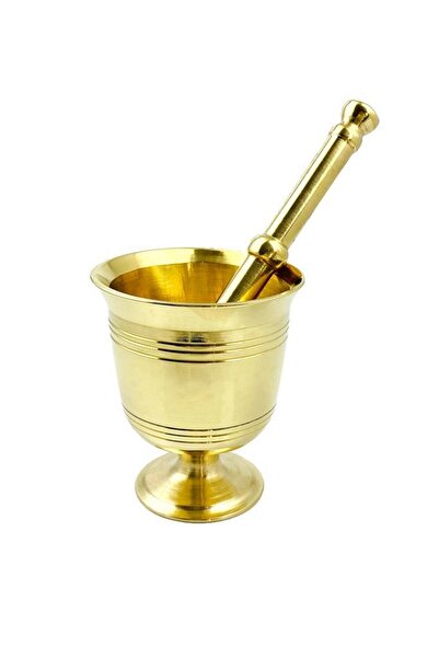 Tiesa Home Döküm Pirinç Sarı Tokmak Havan Sarımsak Ezici 9cm 0no