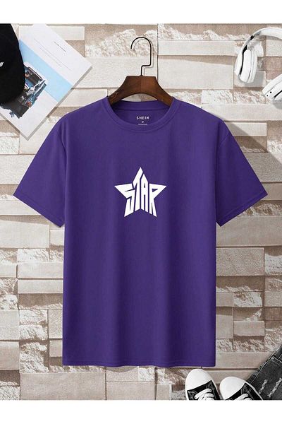 AFROGİYİM Μπλουζάκι Unisex Star Star Figure με στάμπα Oversize