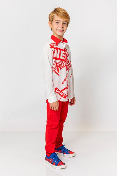 incity Boy's Text Printed Multicolored Shirt