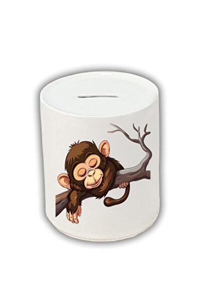 lili hediyelik Pușculiță imprimată Maimuță pe ramură - Pușculiță din ceramică...