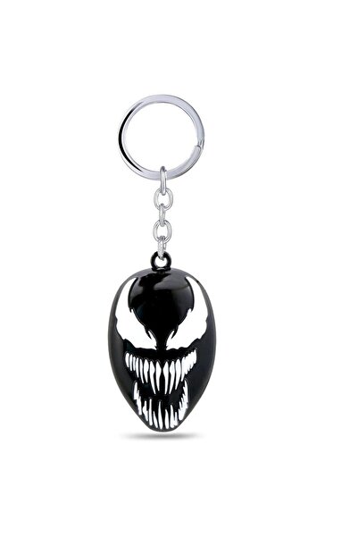 Herşey Nota Erkek Çocuk Siyah Marvel - Venom Logo Anahtarlık