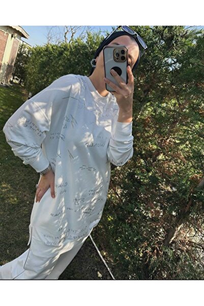 Puane Bisiklet Yaka İki İplik Yazı Detay  2 Lİ Takım