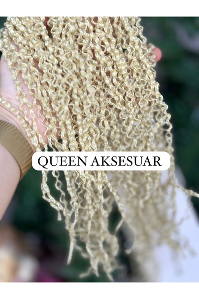 Queen Nelly Afrika Brezilya rasta afro uzun örgü postiş saçı tost kıvırcık dalgalı sarı karnaval