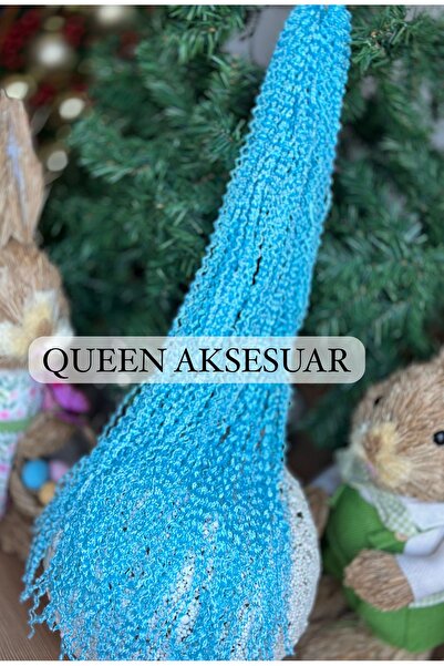 Queen Nelly Afrika Brezilya rasta afro uzun örgü postiş saçı tost kıvırcık dalgalı mavi karnaval