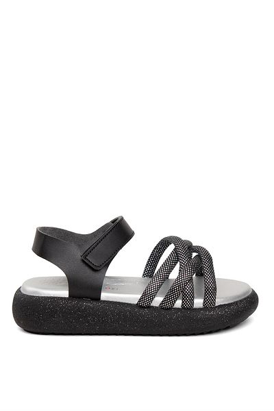 Minican ŞA F 006 Fillet Girl's Flat Sandal Black