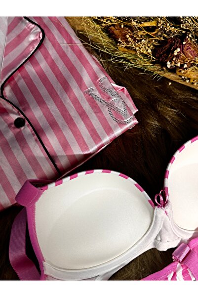 SATTENS 4dílný dámský saténový pyžamový set