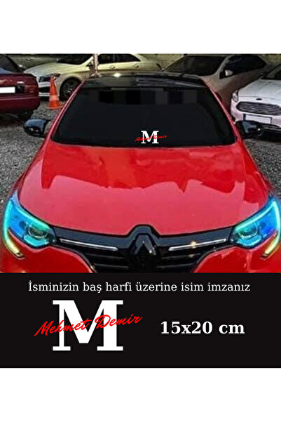 EYBA STİCKER ملصق توقيع الاسم المخصص بالأحرف الأولى مقاس 15 × 25 لجرار السيار...
