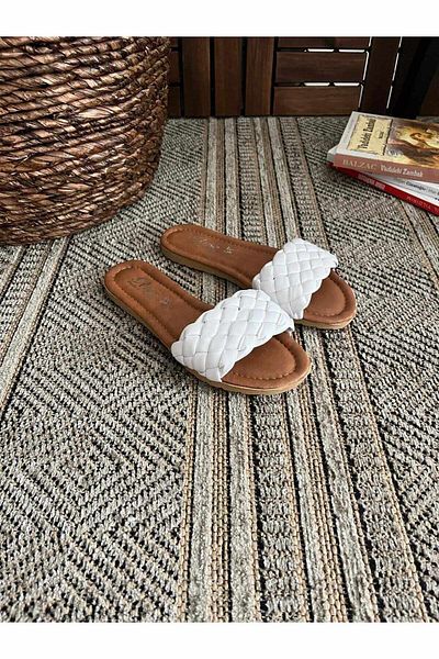 Behtah Kundura Γυναικείες πλεκτές casual παντόφλες Dowry Bohça Guest Sea Home Beach Vacation Παντόφλες