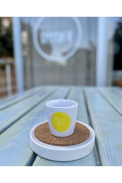 terraco ceramic Yellow Ceramic Espresso Cup - Summer Series Mug
