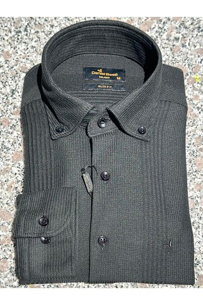Daniel Bessi Buttoned Slim Fit Knitted Men's Shirt
