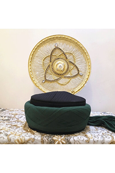 sehzadegiyim Sultan Model Siyah Yeşil Sarık