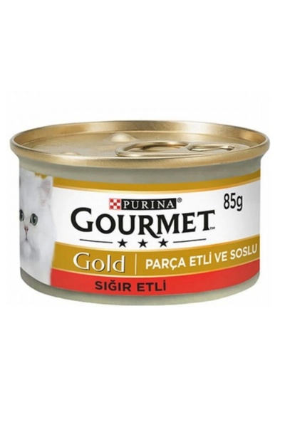 Purina Gourmet Gold Parça Sığır Etli Konserve Kedi Maması 85 Gr x 24 Adet