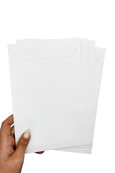 Limmy Φάκελος Λευκή Τσάντα Μέγεθος Α5 - 17x25 cm, 20 Τεμάχια