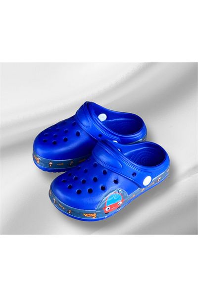 AkınalBella Boy's blue orthopedic sole soft slipper sandals.