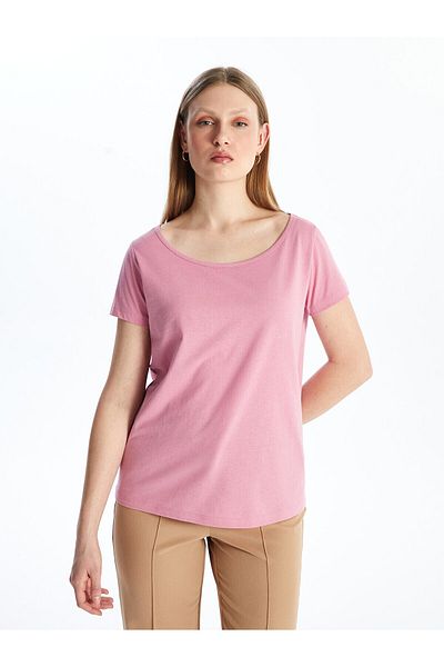 LC Waikiki Γυναικείο T-Shirt - Crew Neck, Μασίφ Κόψιμο, Κοντό μανίκι