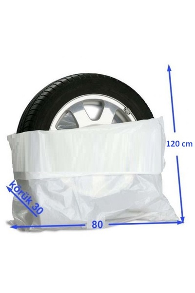 3DTÜKETİM Oto Lastik Poşeti 10 Adet - 110 X 110 Cm - 10 Adetlik Paket Uyumlu