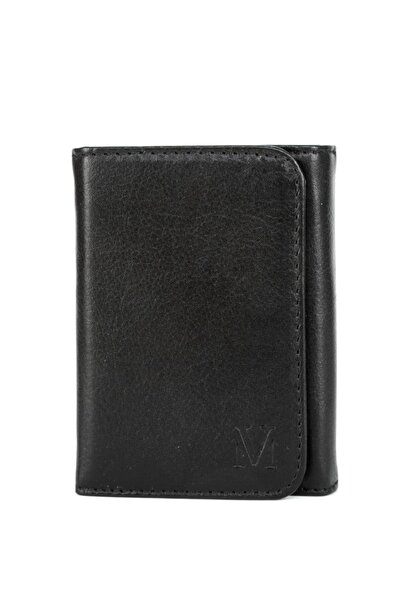 HNB Men's Leather Wallet Mv5009 Black