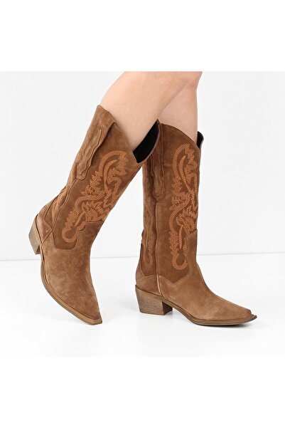 Celal Gültekin Taba Süet Kadın Çizme 029 20152-16955
