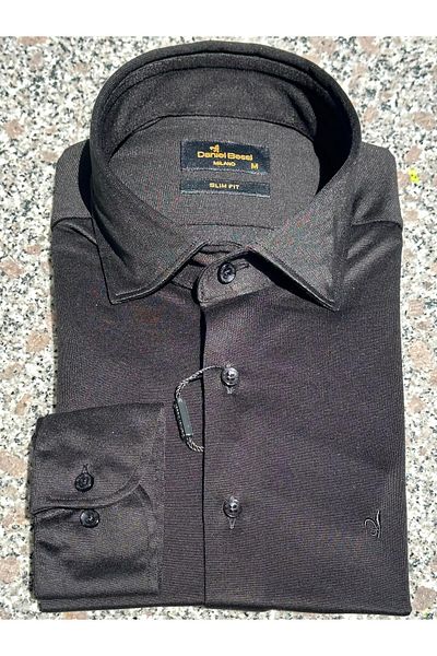 Daniel Bessi Buttoned Slim Fit Knitted Men's Shirt