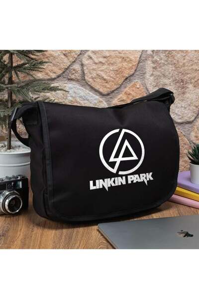 Toum حقيبة ماسنجر للجنسين من سلسلة داملا هوبي روك مطبوعة من لينكين بارك
