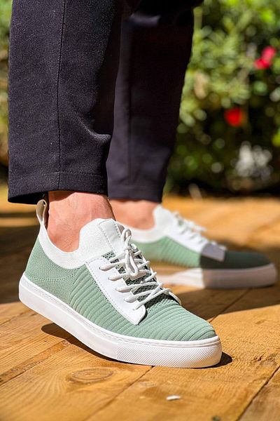 Joy Man J110 Pantofi sport pentru bărbați, cu talpă ortopedică, cu șireturi, BT Green