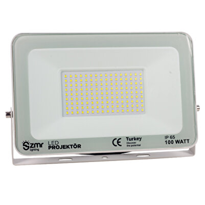 Genel Markalar Zmr 100 Watt 6500k Ip65 150* Işık Açısı 220 Volt Beyaz Slim Ka...