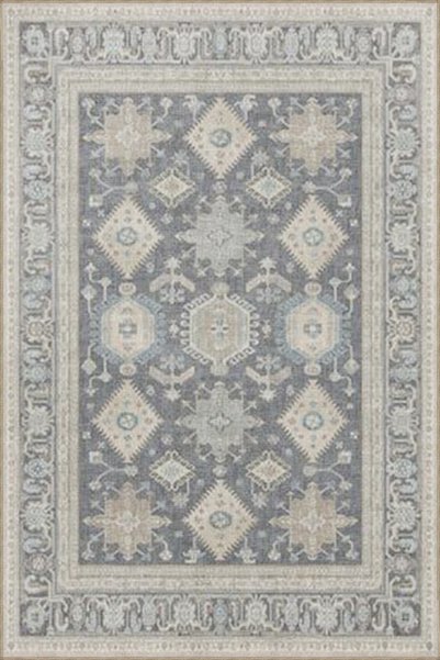 Rugs Modern Halı البقلاوة أنثراسايت نمط هندسي تقليدي قابل للغسل قاعدة منسوجة ...
