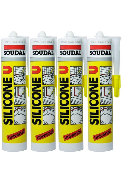 Soudal 4 ADET SOUDAL ŞEFFAF SİLİKON 280 GR