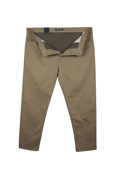 marufshop Παντελόνι Lycra Σκούρο Μπεζ Κατάλληλο για Άντρες Plus Size 110 Weight-172 Weight