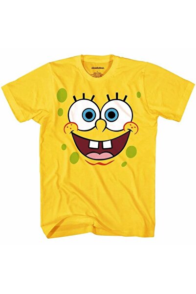 MAGORS تي شيرت للأطفال بأكمام قصيرة من القطن برقبة دائرية وطبعة سبونج بوب