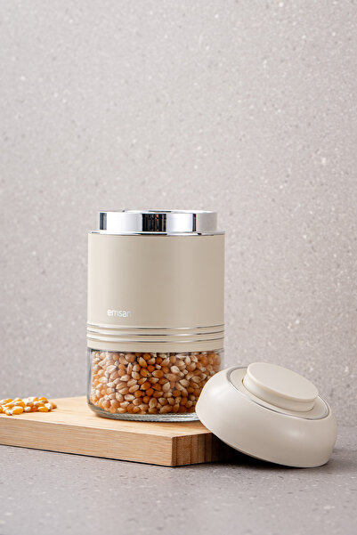 Emsan Moko 650 Ml - Ecru Storage Jar