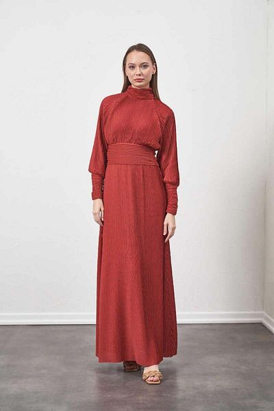 Mevra Dried Rose Pleated Dress