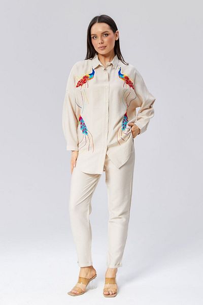 BAJAR Viscose Linen - Embroidered Suit Set