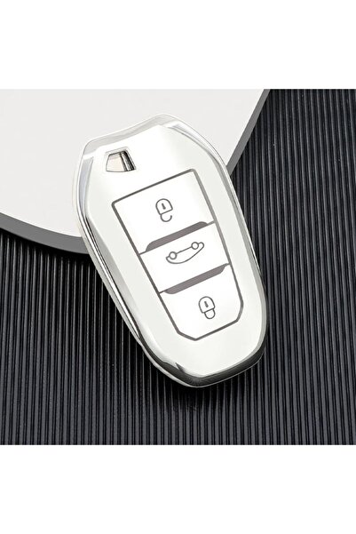 Alazpay Husă pentru chei din TPU pentru Peugeot 208 308 508 2008 3008 5008 (f...