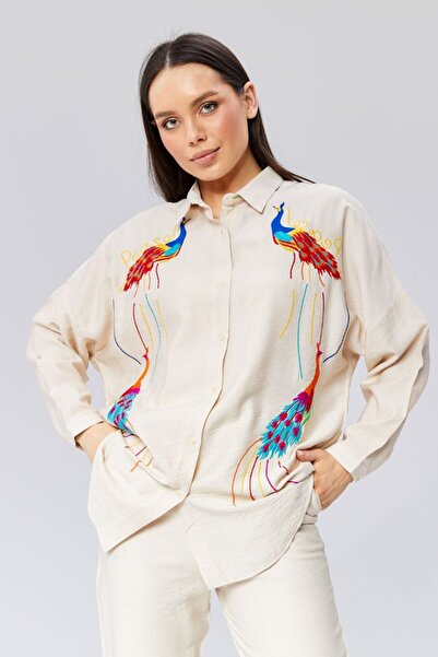 BAJAR Viscose Linen - Embroidered Suit Set