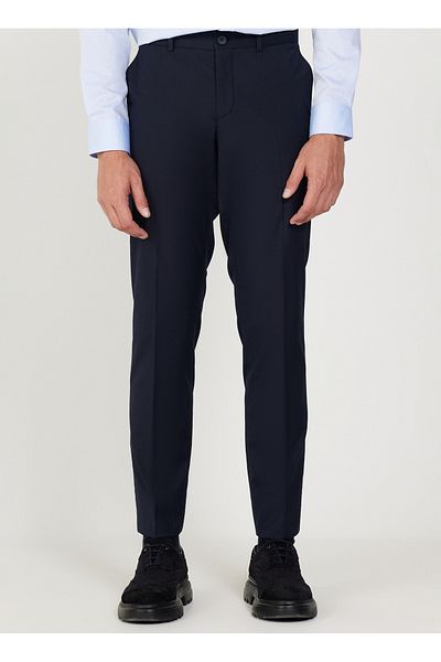 ALTINYILDIZ CLASSICS Ανδρικό παντελόνι Six Star Classics Navy Blue Slim Fit - 4A 0123200097