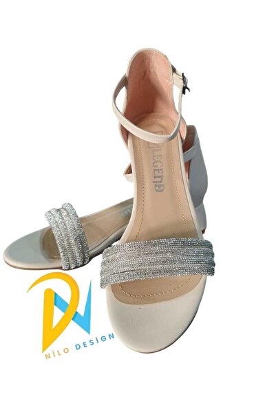 NILOO صنادل نسائية حجرية، مفتوحة، بحزام الكاحل