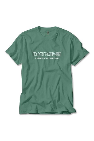 Z zepplin Iron Maiden Matter Of Life Text Πράσινο T-Shirt