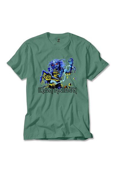 Z zepplin Πράσινο μπλουζάκι με μανίκια Iron Maiden
