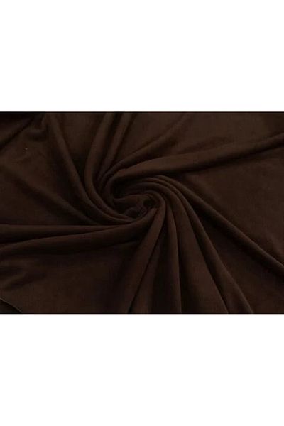 UgurToyss Dark Brown Meterage Fleece Fabric Quality Thick Fleece Fabrics Width 180 cm