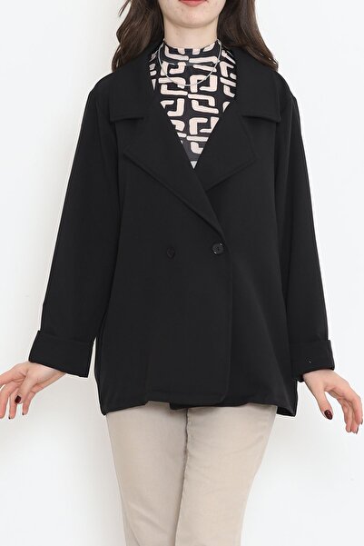 Moka Shopin Black Oversize Buttoned Jacket - 951.1247