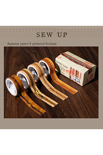Onwize 4 Adet Scrapbook Junk Journal Washi Tape Set